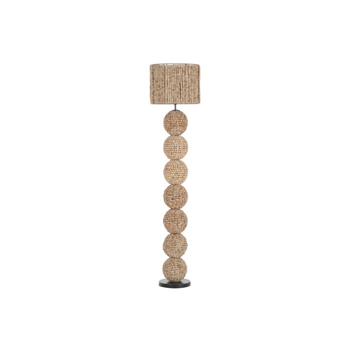 DKD Home Decor Lámpara de Pie Madera y Metal Marrón