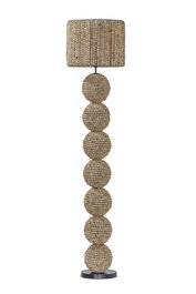 DKD Home Decor Lámpara de Pie Madera y Metal Marrón