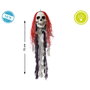 Atosa Calavera Colgante Decorativa con Luz LED Roja de 75 cm