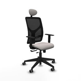 PIQUERAS Y CRESPO Silla de oficina Motilla Blanco/Negro con mecanismo Sincro/Traslack