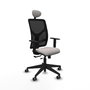PIQUERAS Y CRESPO Silla de oficina Motilla Blanco/Negro con mecanismo Sincro/Traslack