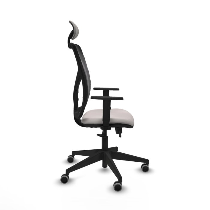 PIQUERAS Y CRESPO Silla de oficina Motilla Blanco/Negro con mecanismo Sincro/Traslack PIQUERAS Y CRESPO Silla de oficina Motilla Blanco/Negro con mecanismo Sincro/Traslack