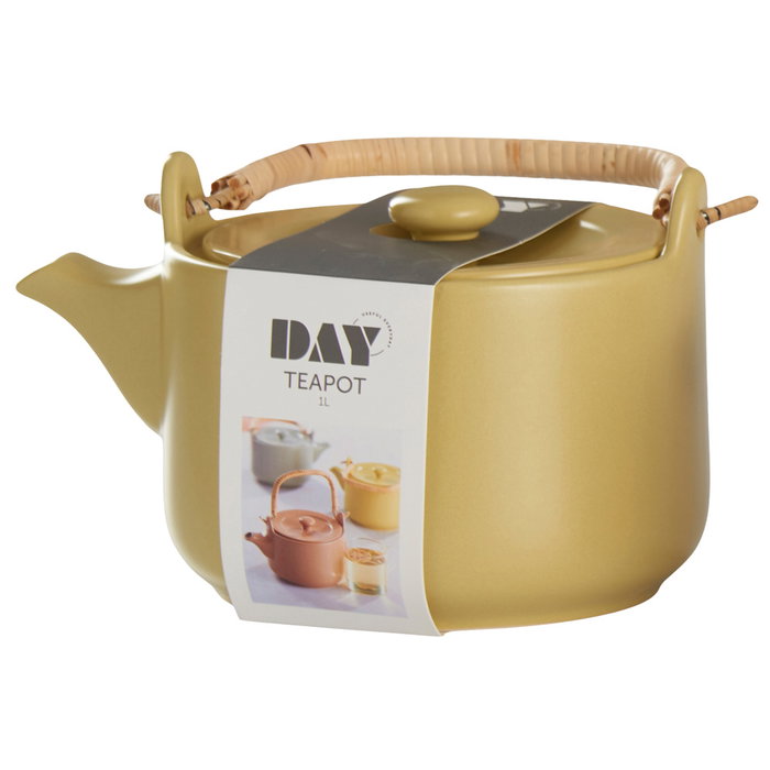 Day Tetera 1 L Gres Colores Surtidos Arena Natural, Verde Musgo, Amarillo Arena Conserva Calor 20x14xh12 cm