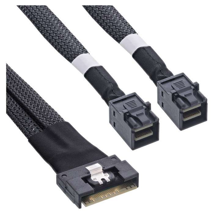InLine Cable Slim SAS SFF-8654 8i a 2x SFF-8643 1m InLine Cable Slim SAS SFF-8654 8i a 2x SFF-8643 1m