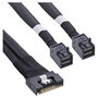 InLine Cable Slim SAS SFF-8654 8i a 2x SFF-8643 1m
