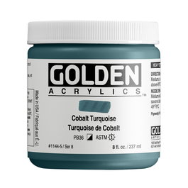 Golden Heavy Body Acrílico Cobalto Turquesa 237 ml