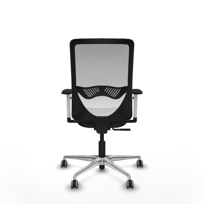 PIQUERAS Y CRESPO Silla de oficina Zulema con mecanismo Sincro, Tela Negra y Malla Blanca PIQUERAS Y CRESPO Silla de oficina Zulema con mecanismo Sincro, Tela Negra y Malla Blanca