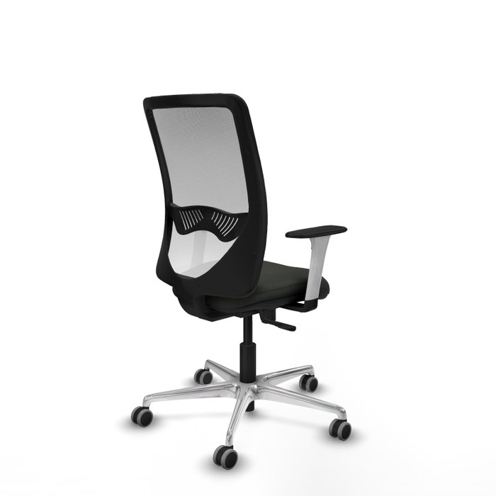 PIQUERAS Y CRESPO Silla de oficina Zulema con mecanismo Sincro, Tela Negra y Malla Blanca PIQUERAS Y CRESPO Silla de oficina Zulema con mecanismo Sincro, Tela Negra y Malla Blanca