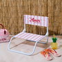 Home Deco Factory Silla Playa Plegable Dolce Vita Rosa - Estructura Hierro, Textil Poliéster Hidrófugo para Exterior