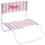 Home Deco Factory Silla Playa Plegable Dolce Vita Rosa - Estructura Hierro, Textil Poliéster Hidrófugo para Exterior
