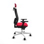 PIQUERAS Y CRESPO Silla de oficina Horna con Mecanismo Sincro, Rojo y Negro