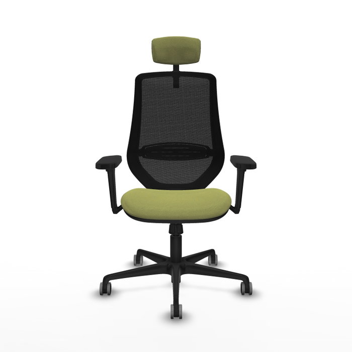 PIQUERAS Y CRESPO Silla de oficina Mardos con mecanismo Sincro, Verde oliva y Negro