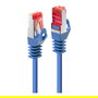 LINDY Cable de Red Patch Cat6 S/FTP 0.30m Azul, RJ45 Macho a Macho, Blindado S-STP, 10/100/1000Base-T, 250 MHz