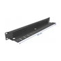DeLOCK Regleta de cepillos para gestión de cables 19 pulgadas 1U negro