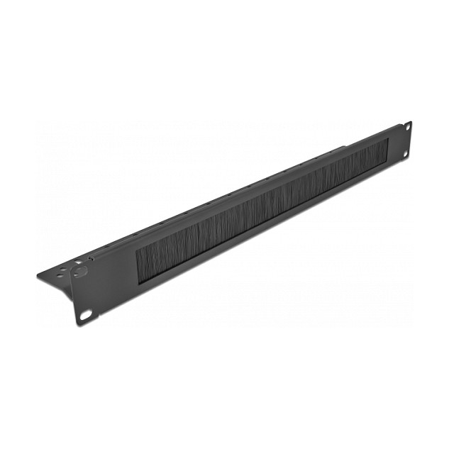 DeLOCK Regleta de cepillos para gestión de cables de 19 pulg. con fijación 1U negro DeLOCK Regleta de cepillos para gestión de cables de 19 pulg. con fijación 1U negro