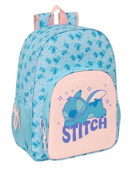 Safta Mochila Adapt.Carro Stitch "Ohana" para Niño 33x42x14cm