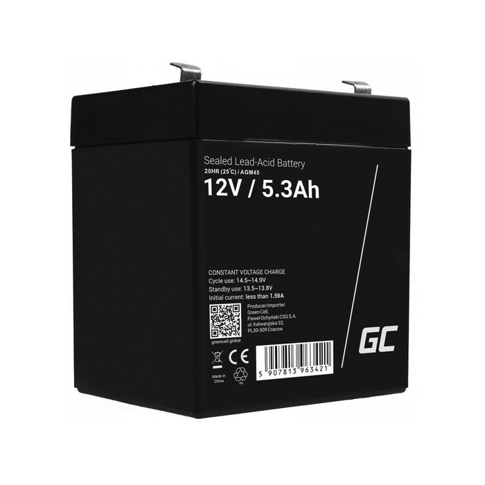 Green Cell AGM45 Batería para USV 12V 5,3Ah Green Cell AGM45 Batería para USV 12V 5,3Ah