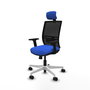 PIQUERAS Y CRESPO Silla de oficina Yunquera con mecanismo Sincro/Traslack, Azul y Negro