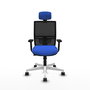 PIQUERAS Y CRESPO Silla de oficina Yunquera con mecanismo Sincro/Traslack, Azul y Negro