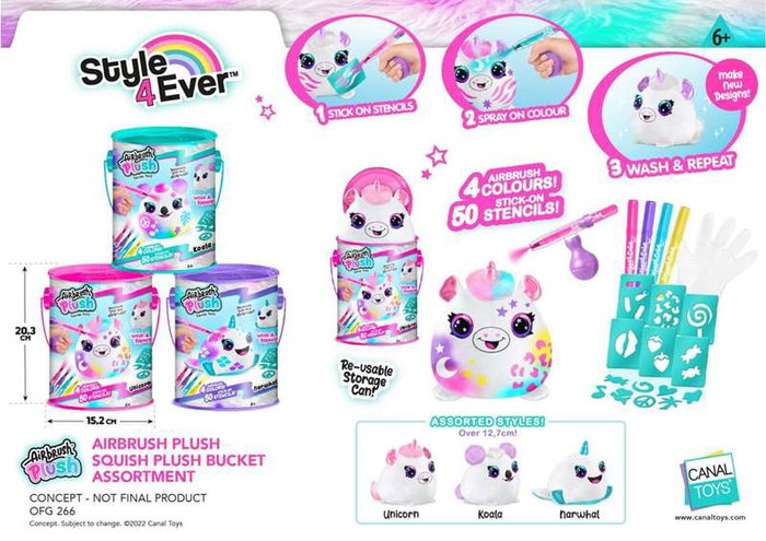 Canal Toys Squish Plush Bucket Assortment