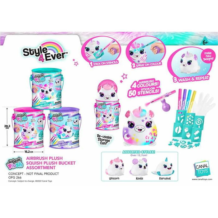 Canal Toys Squish Plush Bucket Assortment