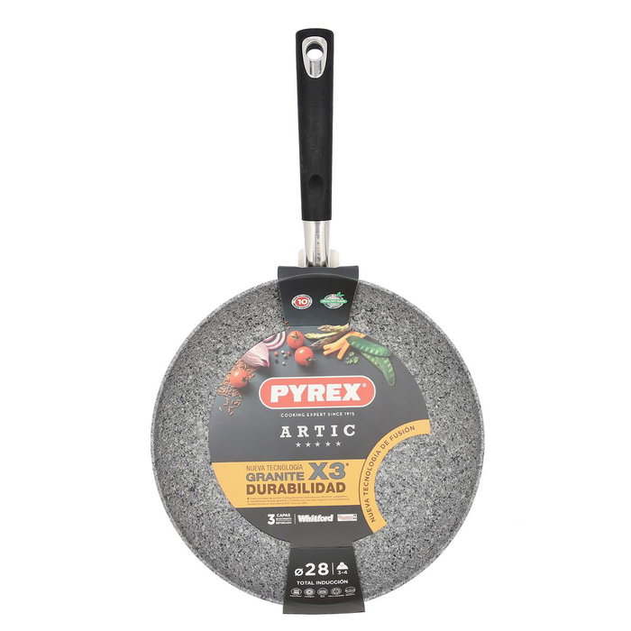 Pyrex® Sartén Aluminio Estampado Artic 28 cm (6 Unidades) Gris