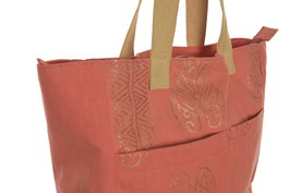 DKD Home Decor Bolso Mediterraneo Boracay Verde Coral 14 x 35 x 55 cm 3 Unidades