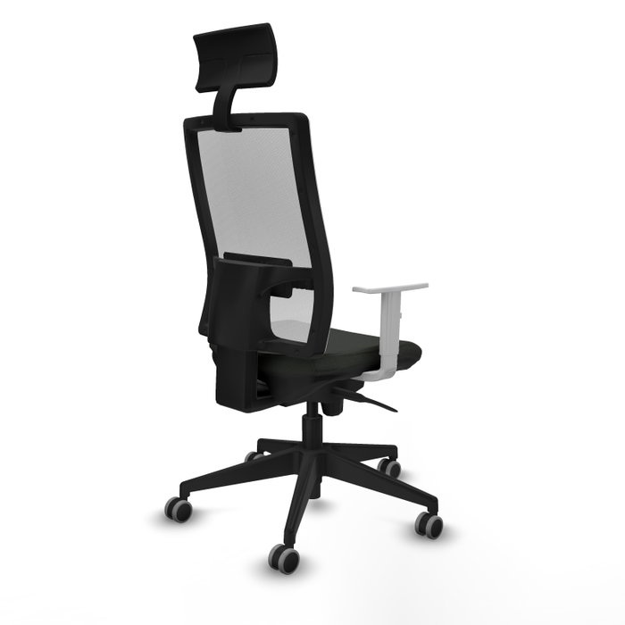 PIQUERAS Y CRESPO Silla de oficina Horna con mecanismo Sincro Negro y Blanco PIQUERAS Y CRESPO Silla de oficina Horna con mecanismo Sincro Negro y Blanco