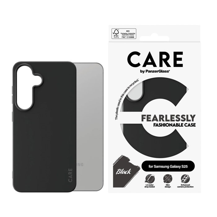 Care CARE by PanzerGlass Case Black Samsung S25 Care CARE by PanzerGlass Case Black Samsung S25