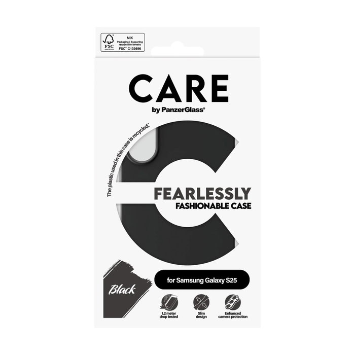 Care CARE by PanzerGlass Case Black Samsung S25 Care CARE by PanzerGlass Case Black Samsung S25
