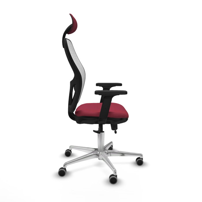 PIQUERAS Y CRESPO Silla de oficina Jorquera Granate y Blanco PIQUERAS Y CRESPO Silla de oficina Jorquera Granate y Blanco