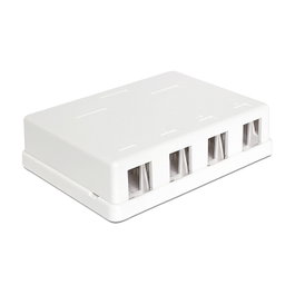 DeLOCK 86208 Keystone Leergehäuse 4 Port Blanco