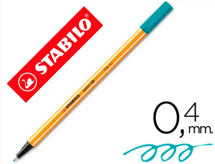 Stabilo Point 88 Rotulador Azul Turquesa 10 UD