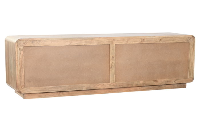 DKD Home Decor Mueble TV Moderno Natural Acacia y MDF 4 Puertas