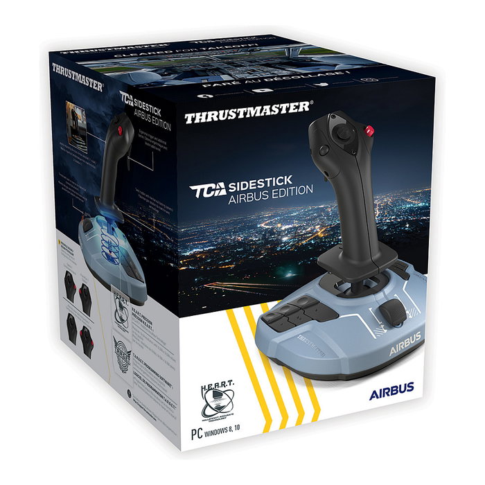 Thrustmaster TCA Sidestick Airbus Edition Joystick de Vuelo para PC, 17 Botones, USB, Alámbrico, Negro y Azul