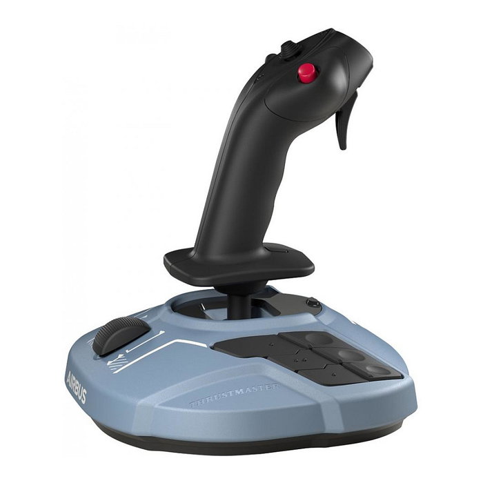 Thrustmaster TCA Sidestick Airbus Edition Joystick de Vuelo para PC, 17 Botones, USB, Alámbrico, Negro y Azul