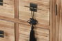 DKD Home Decor Mueble TV Masako Oriental Natural y Negro