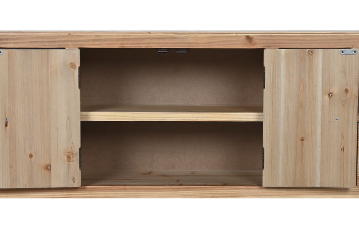 DKD Home Decor Mueble TV Masako Oriental Natural y Negro DKD Home Decor Mueble TV Masako Oriental Natural y Negro