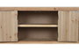 DKD Home Decor Mueble TV Masako Oriental Natural y Negro