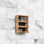 Aberto Design Estantería de Madera Tres Capas Natural 34x8x28 cm
