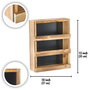 Aberto Design Estantería de Madera Tres Capas Natural 34x8x28 cm