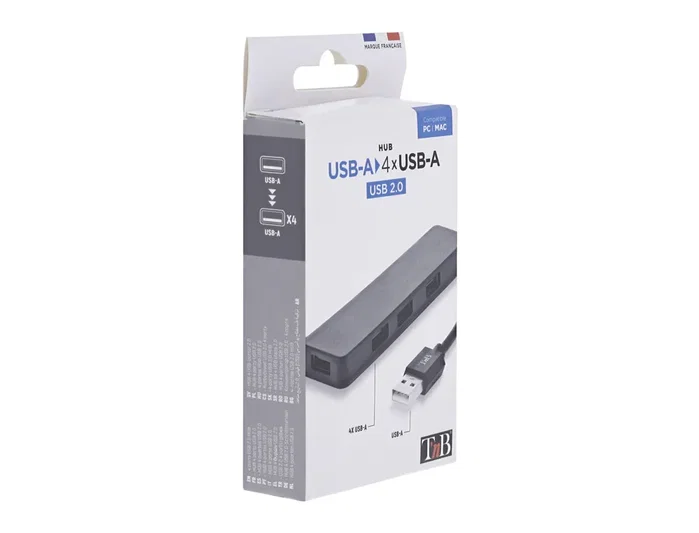 TNB FIRST Hub 4x USB-A 2.0 Negro