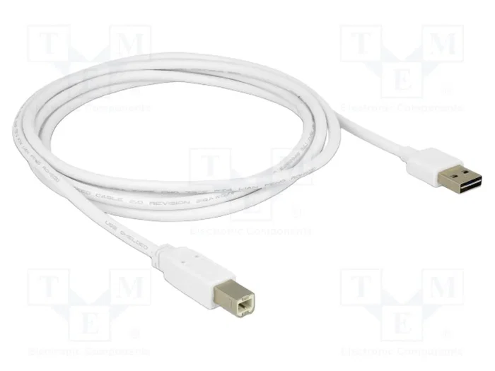 DeLOCK Cable USB 2.0 Tipo A a Tipo B, 2 m, Blanco DeLOCK Cable USB 2.0 Tipo A a Tipo B, 2 m, Blanco