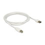DeLOCK Cable USB 2.0 Tipo-A a Tipo-B de 2 m, Blanco