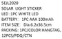 DKD Home Decor Lámpara Solar LED Aluminio Metalizada 7x7x35 cm