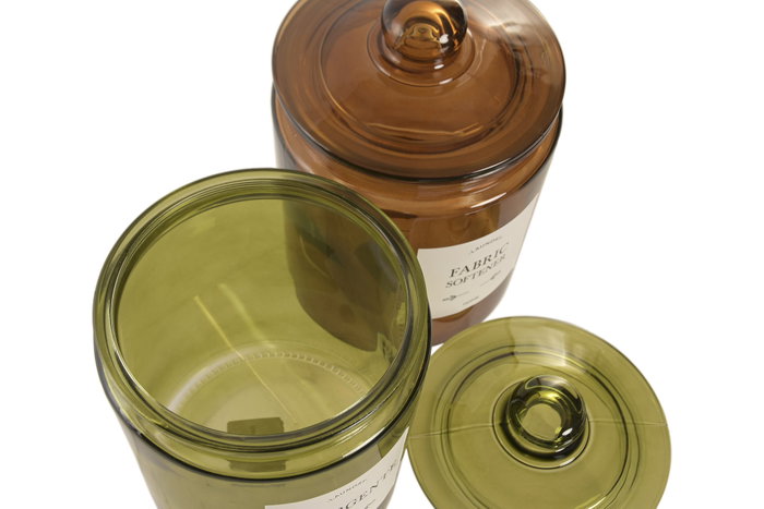 DKD Home Decor Bote de Cristal para Detergente 2L Surtido