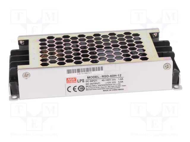 MEAN WELL RSD-60H-12 Convertidor DC/DC 60W 12VDC 5A MEAN WELL RSD-60H-12 Convertidor DC/DC 60W 12VDC 5A