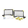 Tachan Set de Porterias y Campo de Futbol Portatil con 2 Porterias Plegables, Balon, Hinchador y Cintas Delimitadoras