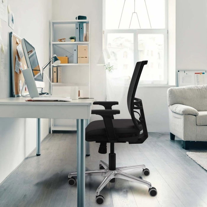 PIQUERAS Y CRESPO Silla de oficina Yunquera con mecanismo Sincro Azul y Negro PIQUERAS Y CRESPO Silla de oficina Yunquera con mecanismo Sincro Azul y Negro