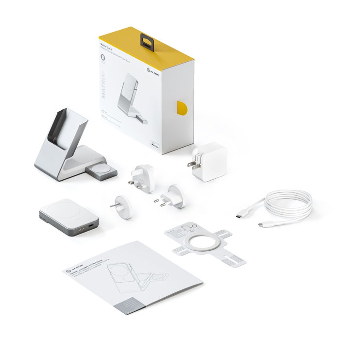 ALOGIC Matrix+ MagSafe Charger & Powerbank, Blanco, MSPBDDAWCWH-G
